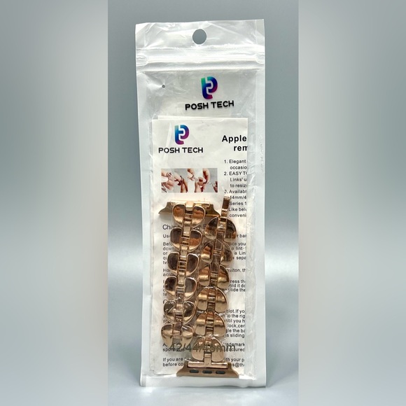 Posh Tech Rose Gold Apple Watch Strap 42-45MM - Picture 1 of 3